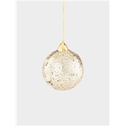 Игрушка елочная, 6 см, пластик/пайетки, шампань, Шар, New year