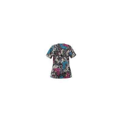 UA Romantic Scroll Black Scrub Top