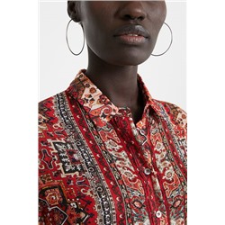 Camisa larga cenefas étnicas