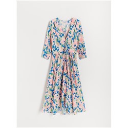 Viskose Kleid mit Muster