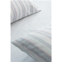 Avery King Size %100 Pamuk Ranforce Baskılı Nevresim Takımı - Mavi/Pembe