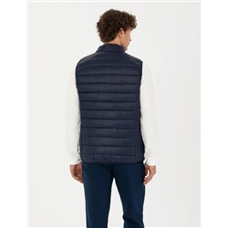 Lacivert Slim Fit Kapitone Şişme Yelek