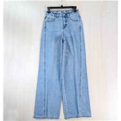 Женские хлопковые джинсы с высокой талией