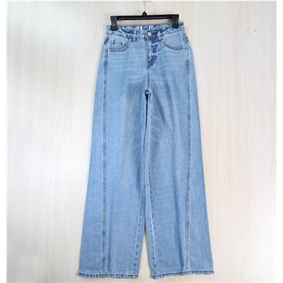 Женские хлопковые джинсы с высокой талией