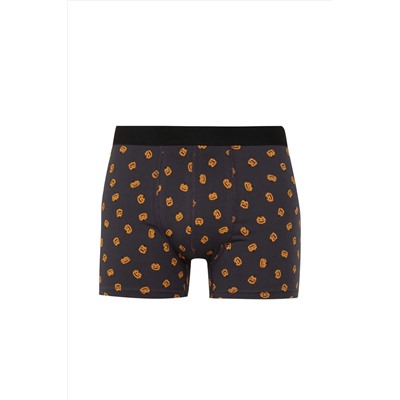 DeFacto Regular Fit Bal Kabağı Baskılı 3lü Boxer E0038AX24WN