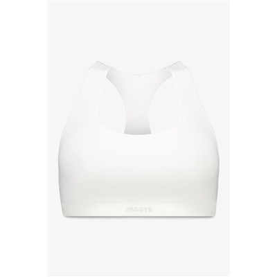 Top deportivo seamless canalé blanco