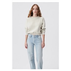 Mavi Bej Crop Sweatshirt 1611147-70078