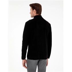 Siyah Regular Fit Polar Hırka