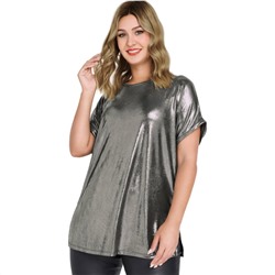 Женская футболка с металлизированным эффектом Plus Size