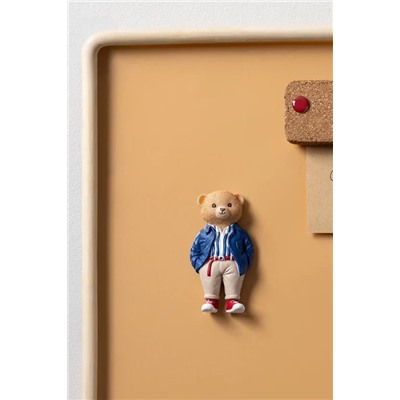 Simon Bear Magnet - Lacivert/Bej - 4x8 cm