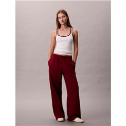 Monogram Logo Fleece Wide Leg Sweatpants