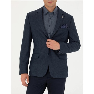 Açık Lacivert Slim Fit Ceket