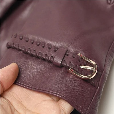 Женские утеплённые кожаные перчатки  Te*d Bake*r