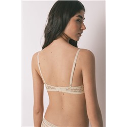 Sujetador clásico BEAUTIFUL relleno encaje beige