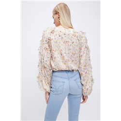 Blusa de seda Beige