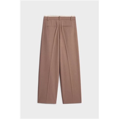 Приталенный джемпер с кружевом и широкие брюки   ЛАЙ*М