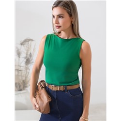 Топ из премиального хлопка с эластаном