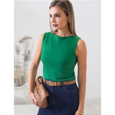 Топ из премиального хлопка с эластаном