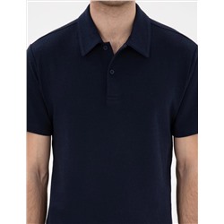 Lacivert Slim Fit Polo Yaka Tişört