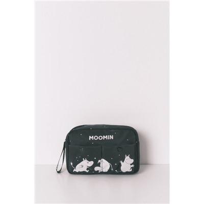 Neceser mediano nylon negro Moomin
