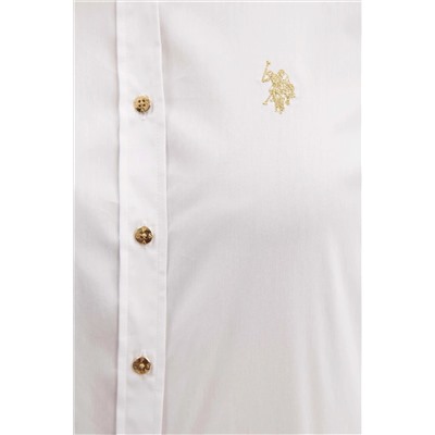 Kadın Beyaz Uzun Kollu Basic Gömlek