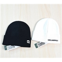 Шапка с металлизированной вышивкой в ​​виде головы мультяшного персонажа KARL LAGERFEL*D