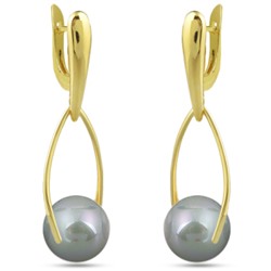 Серьги (Майорка 16мм мятная; покрытие золото), Есть комплект