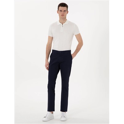 Lacivert Regular Fit Basic Kanvas Pantolon