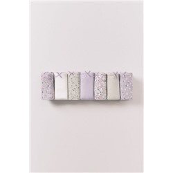 Pack 7 bragas clásicas algodón estampado flores