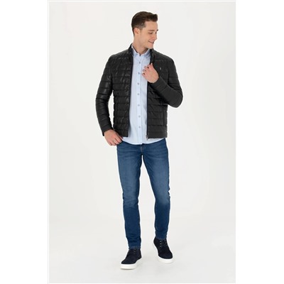 Erkek Siyah Deri Ceket