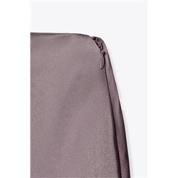 SATIN TOP WITH LACE TRIM