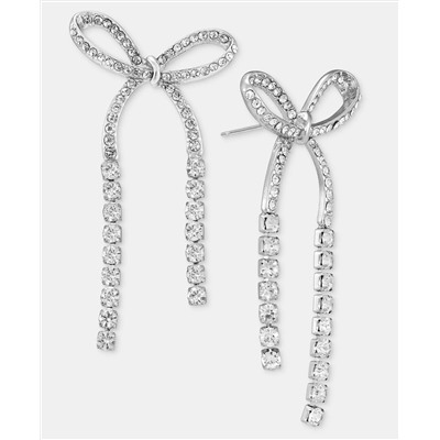 On 34th Crystal Bow Linear Drop Earrings, Macy's Exclusive