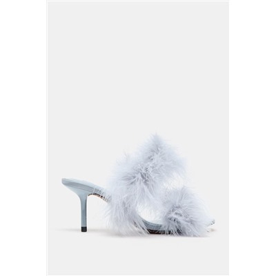 FEATHER HEELED SANDALS