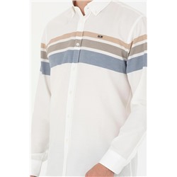 Erkek Krem Uzun Kollu Gömlek