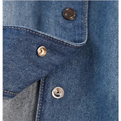 Свободная повседневная рубашка с длинным рукавом из хлопка и льняной смеси