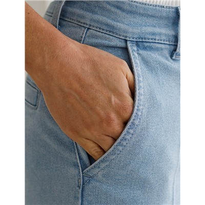 Прямые джинсы из эластичного плотного денима