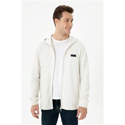 Erkek Taş Kapüşonlu Örme Hırka