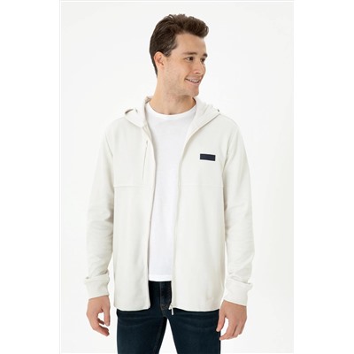 Erkek Taş Kapüşonlu Örme Hırka