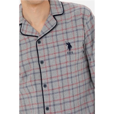 Erkek Gri Melanj Pijama Takımı