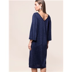 Платье вязаное из вискозы с мягким люрексом