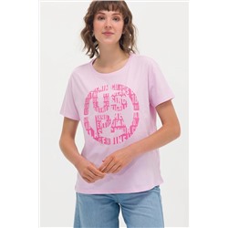 Kadın Manolya Bisiklet Yaka Tişört