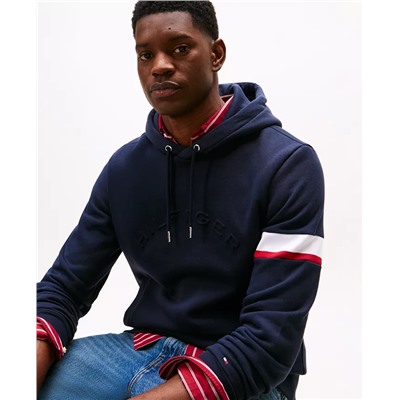 Tommy Hilfiger Men's Stripe Sleeve Hoodie