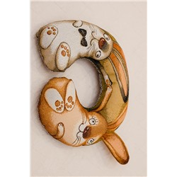 Подушка игрушка С любовью зайчата 30*40