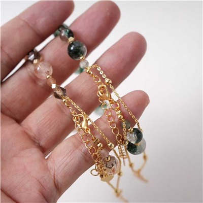 Двойной браслет из натурального камня