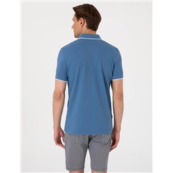 Koyu Mavi Slim Fit Polo Yaka Tişört