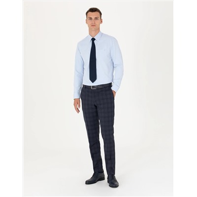 Açık Mavi Regular Fit Uzun Kollu Basic Gömlek