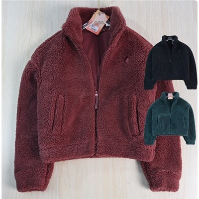 Женская зимняя, плотная, теплая, флисовая куртка-свитер