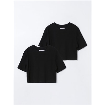 КОМПЛЕКТ ИЗ 2 БАЗОВЫХ футболок CROP