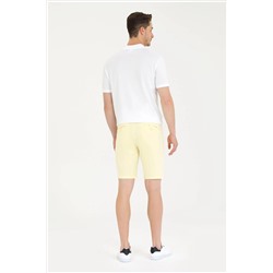 Erkek Açık Sarı Dokuma Şort