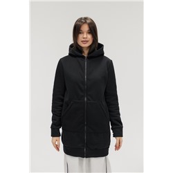 Кофта женская на молнии теплая удлиненная